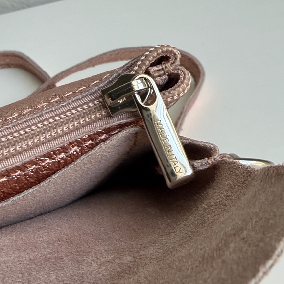 Mei Licai Rose Gold Copper Metallic Leather Crossbody Bag - Made In Italy NWT - Picture 15 of 15